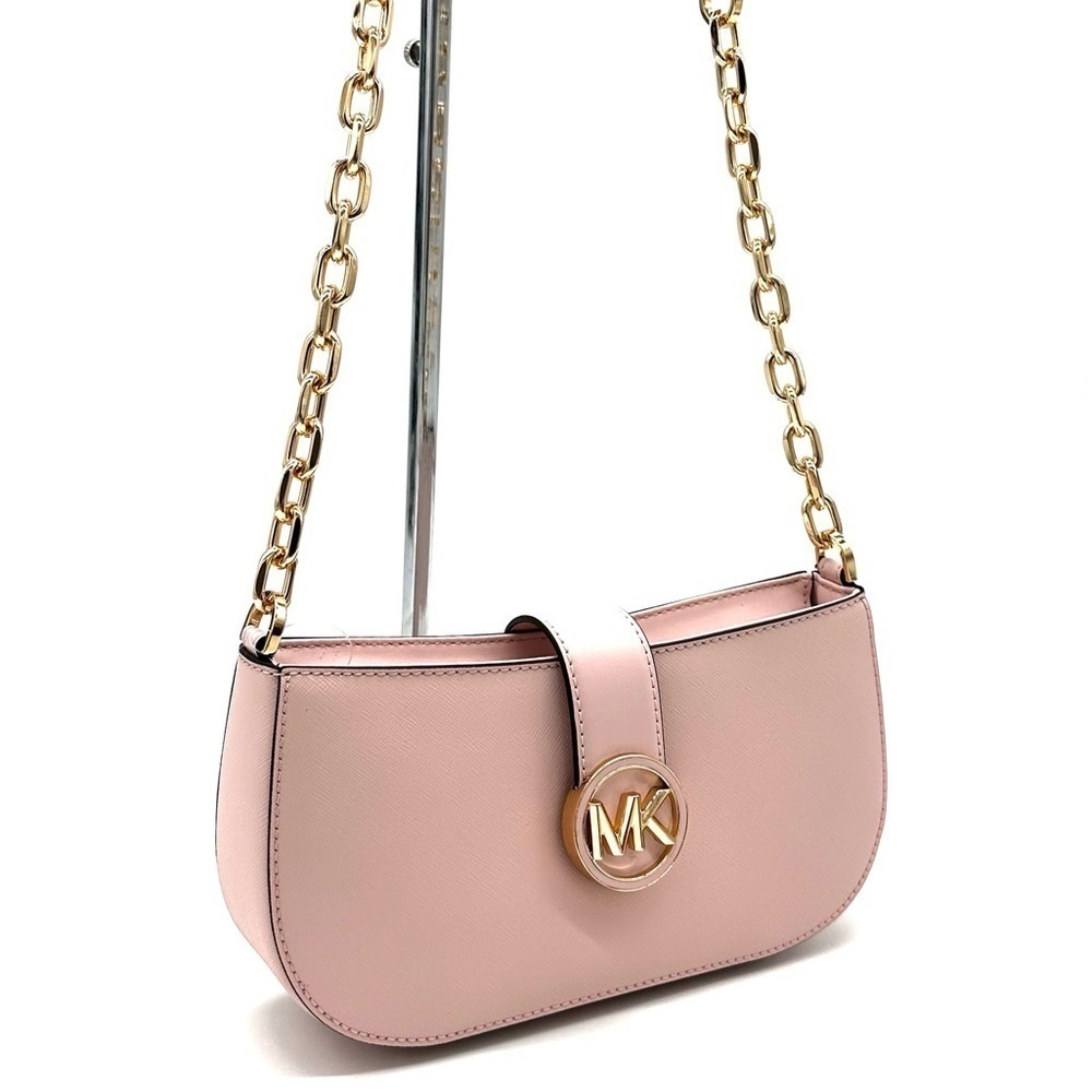 Michael Kors Small Carmen Pouchette Shoulder Bag Powder Blush (NWT) - Picture 3 of 10